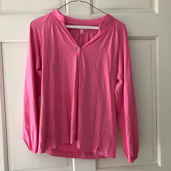 Lilly Pulitzer Tops - Lilly Pulitzer Essie blouse cotton